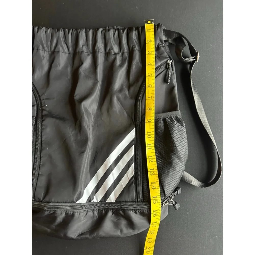Basketball Black & White Drawstring Backpack - Picture 5 of 8
